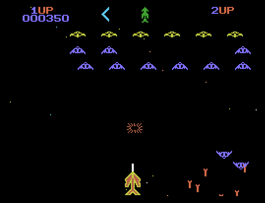 Arcazion game screenshot on the Memotech MTX