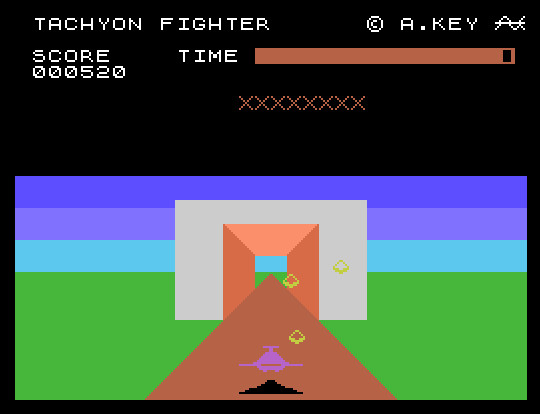 Tachyon Fighter game screenshot on the Memotech MTX
